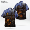 Starry Night Halloween Pumpkin Hawaiian - Adult & Kids T-Shirts, Sweatshirts & Hoodies apparel design preview 1