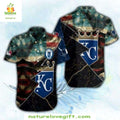 Kansas City Royals Hawaiian Starry Night Flag - Adult & Kids T-Shirts, Sweatshirts & Hoodies apparel design preview 1
