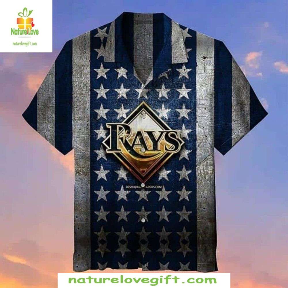 Tampa Bay Rays Hawaiian Starry Night Aloha Baseball - Adult & Kids T-Shirts, Sweatshirts & Hoodies apparel design preview 1