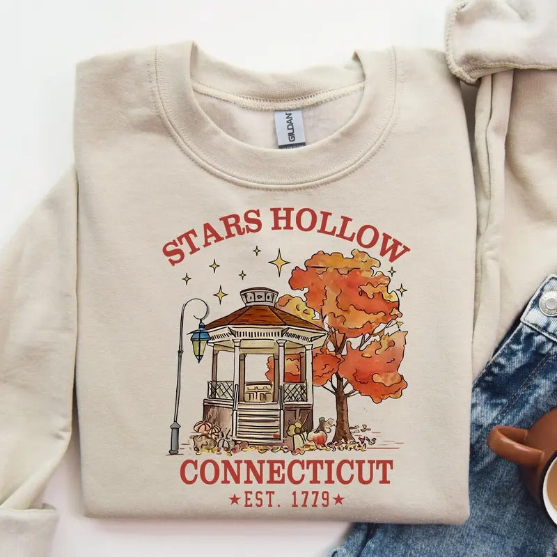 Stars Hallow Conneticut Autumn TV Cute Cozy Season - Adult & Kids T-Shirts, Sweatshirts & Hoodies apparel design preview 1