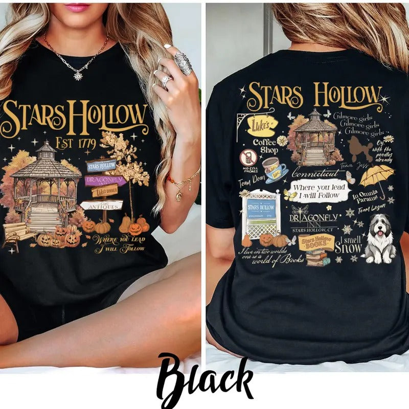 Stars Holl0w Luke'S Coffee Connecticut Gilmore Annual - Adult & Kids T-Shirts, Sweatshirts & Hoodies apparel design preview 1