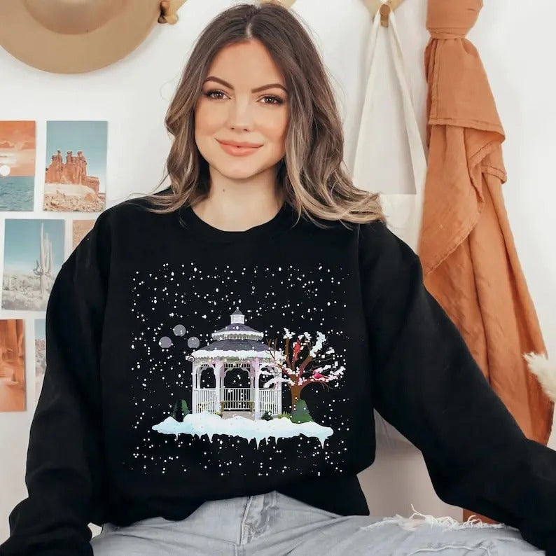 Stars Hollow Festival Winter Light Tree - Adult & Kids T-Shirts, Sweatshirts & Hoodies apparel design preview 1