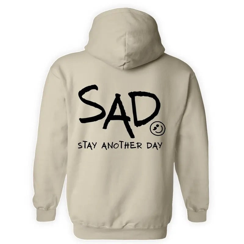 Stay Another Day Mental Health Awareness Sand Color - Adult & Kids T-Shirts, Sweatshirts & Hoodies apparel design preview 1