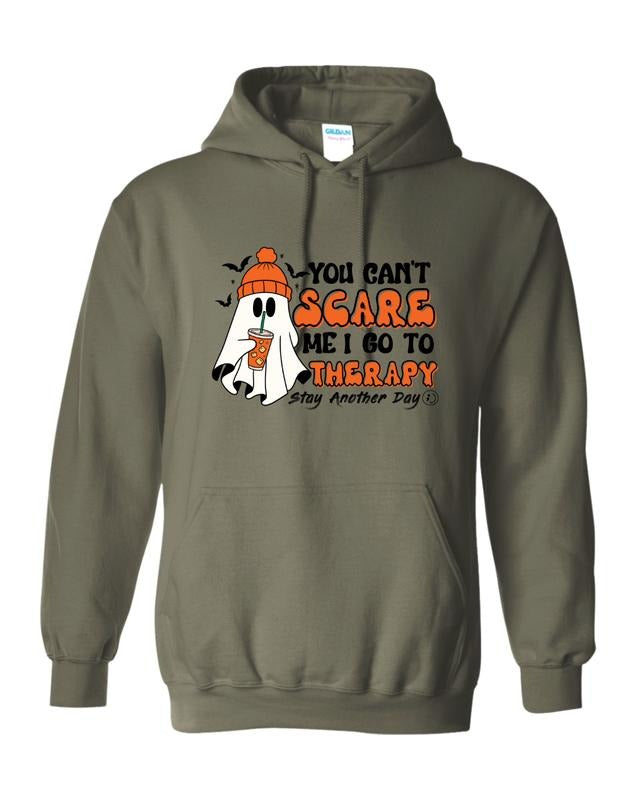 Stay Another Day Spooky Season Therapy Mental Health - Adult & Kids T-Shirts, Sweatshirts & Hoodies apparel design preview 1