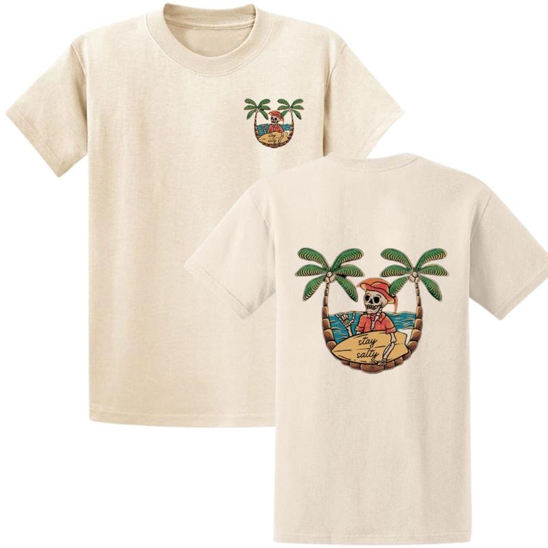 Stay Salty Skeleton Beach Vacation Summer Trip 2024 - Adult & Kids T-Shirts, Sweatshirts & Hoodies apparel design preview 1