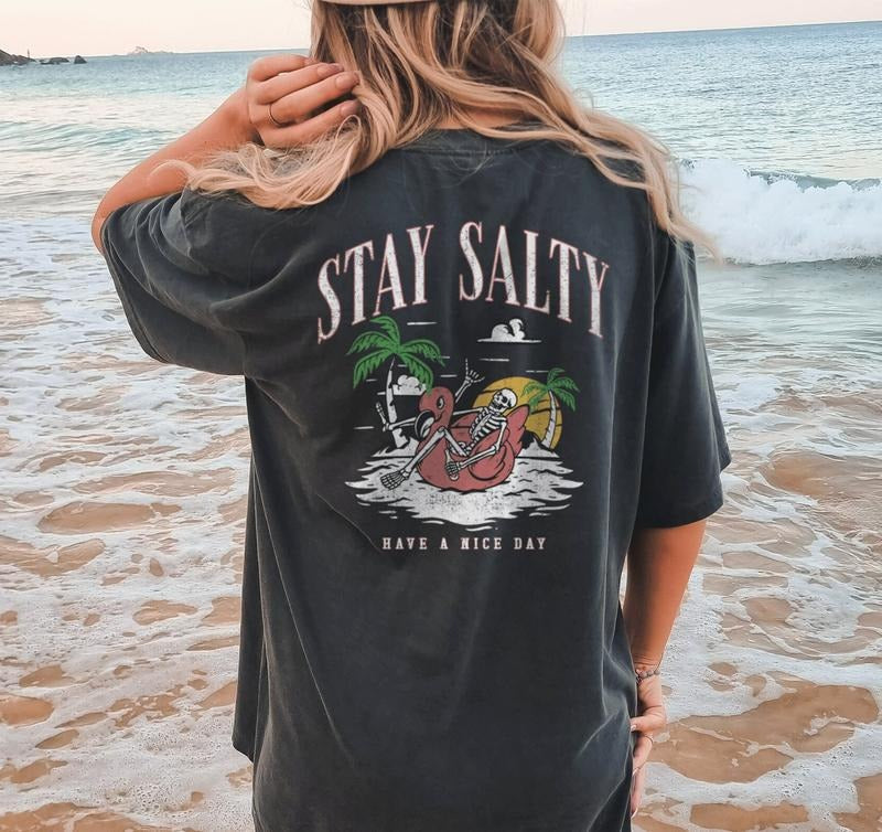 Stay Salty Summer Beach Ocean 'S All Good Vacation - Adult & Kids T-Shirts, Sweatshirts & Hoodies apparel design preview 1