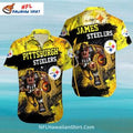 Steelers Hawaiian Rugged Black And Gold Game Art - Adult & Kids T-Shirts, Sweatshirts & Hoodies apparel design preview 1