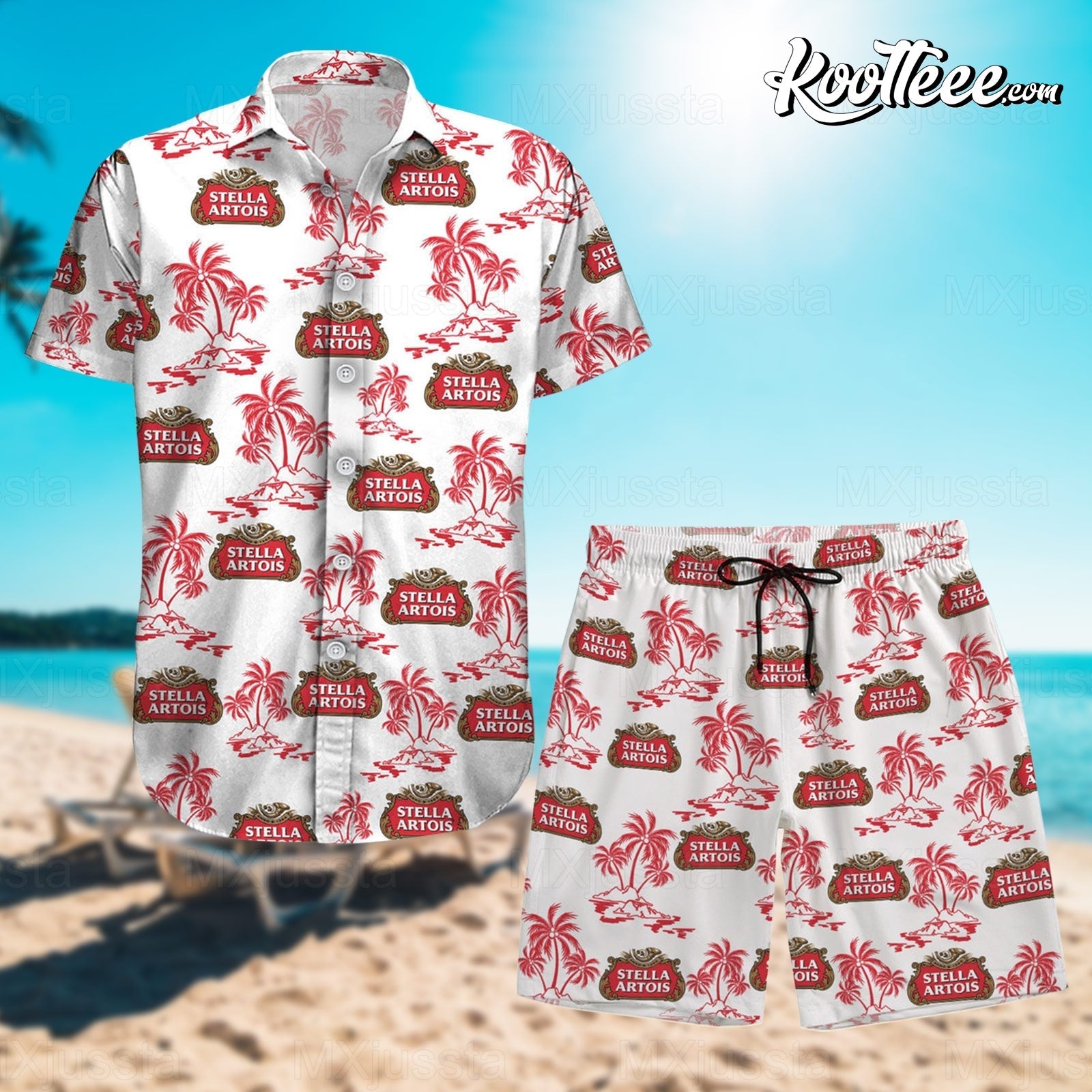 Stella Artois Hawaiian Shorts - Adult & Kids T-Shirts, Sweatshirts & Hoodies apparel design preview 1