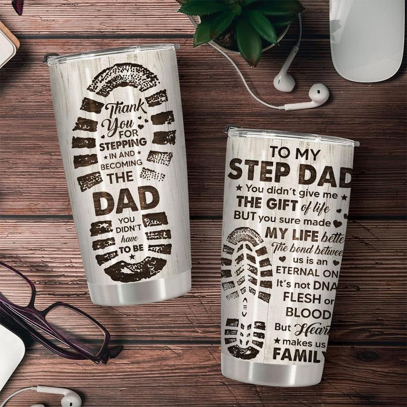 Step Dad Tumbler Thank You Stepping Up Stepdads - Adult & Kids T-Shirts, Sweatshirts & Hoodies apparel design preview 1