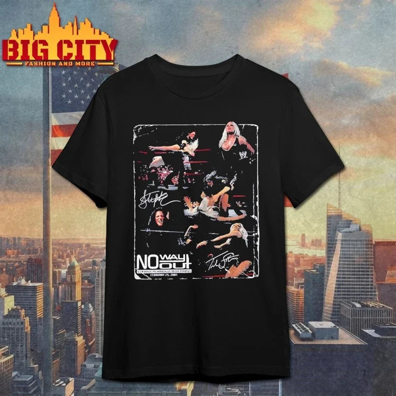 Stephanie McMahon vs Trish Stratus No Way Out 25th - Adult & Kids T-Shirts, Sweatshirts & Hoodies apparel design preview 1