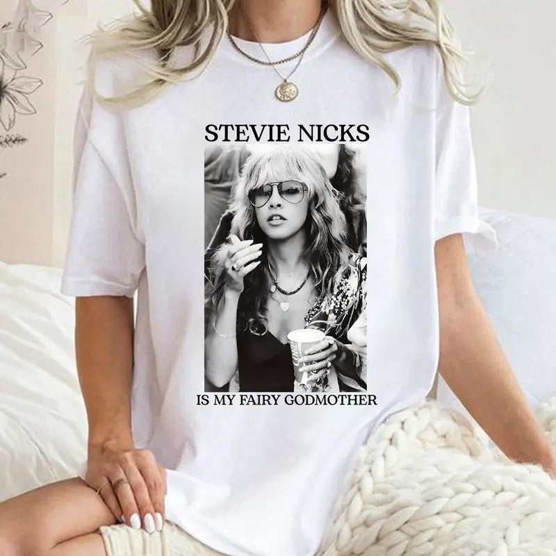 Stevie Nicks Is My Fairy Godmother - Adult & Kids T-Shirts, Sweatshirts & Hoodies apparel design preview 1