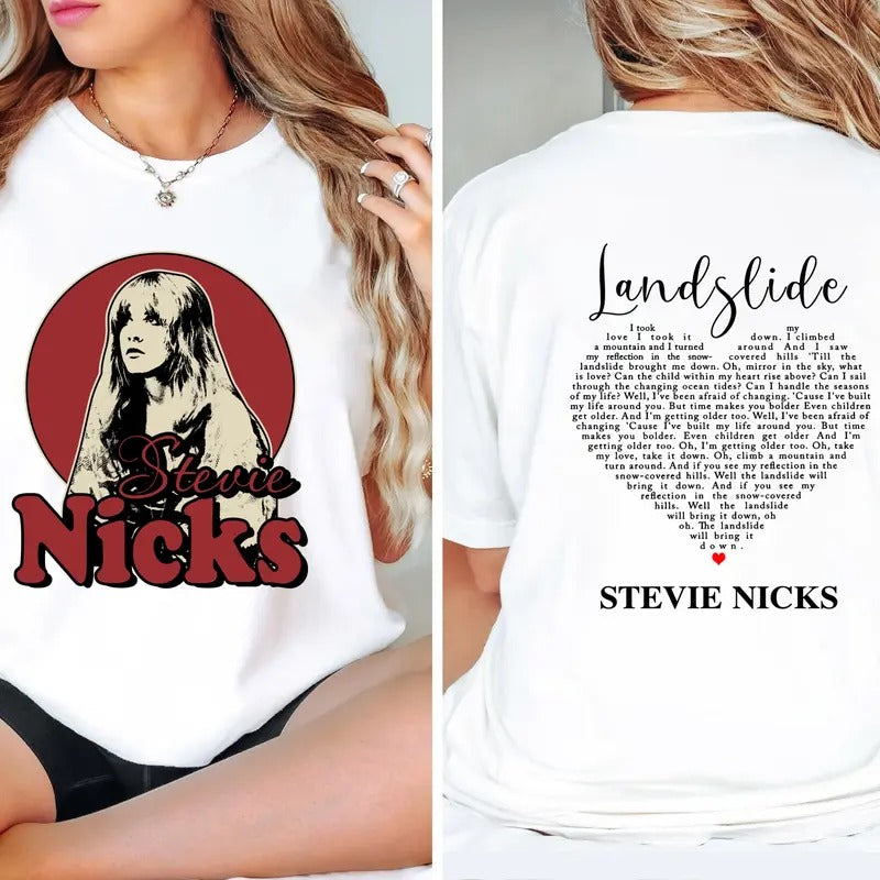 Stevie Nicks Landslide Lyrics Tour - Adult & Kids T-Shirts, Sweatshirts & Hoodies apparel design preview 1