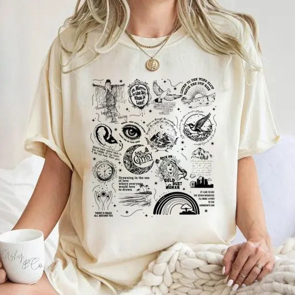 Stevie Nicks Tracklist Crystal - Adult & Kids T-Shirts, Sweatshirts & Hoodies apparel design preview 1