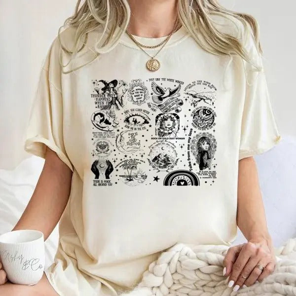 Stevie Nicks Tracklist Remake - Adult & Kids T-Shirts, Sweatshirts & Hoodies apparel design preview 1