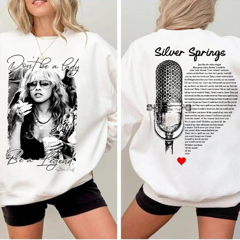 Stevie Vintage Don'T Be Lady Legend 2 Side Music - Adult & Kids T-Shirts, Sweatshirts & Hoodies apparel design preview 1
