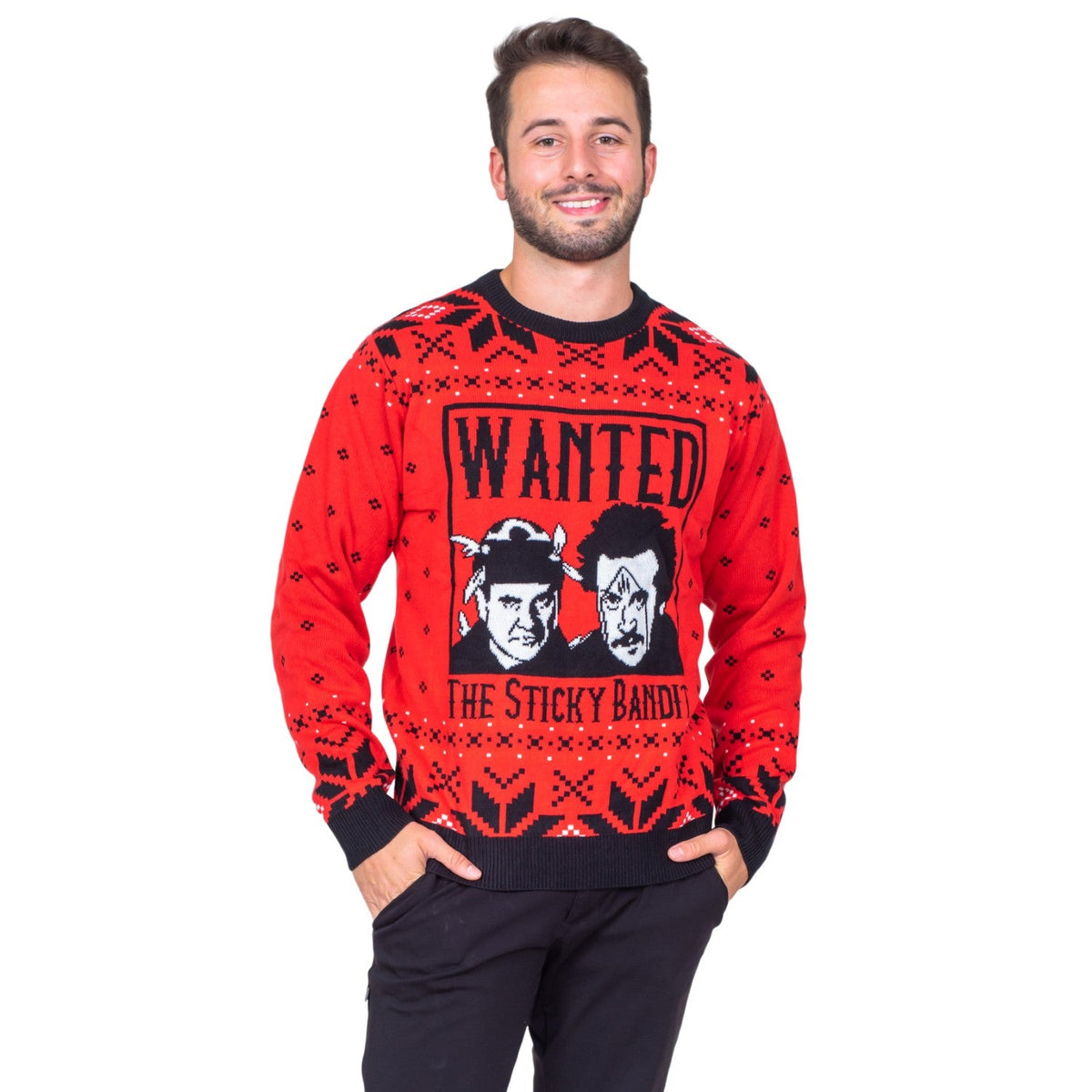 Sticky Bandits 1980s Funny Adult Unisex Holiday Ugly Christmas Sweater - Holiday Gift product image 4