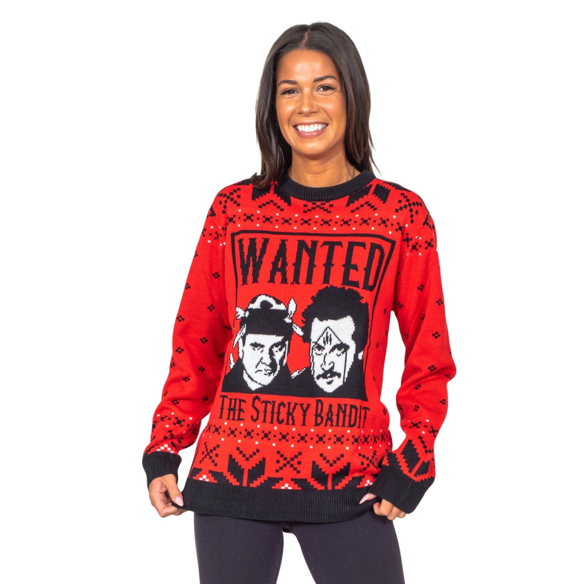 Sticky Bandits 1980s Funny Adult Unisex Holiday Ugly Christmas Sweater - Holiday Gift product image