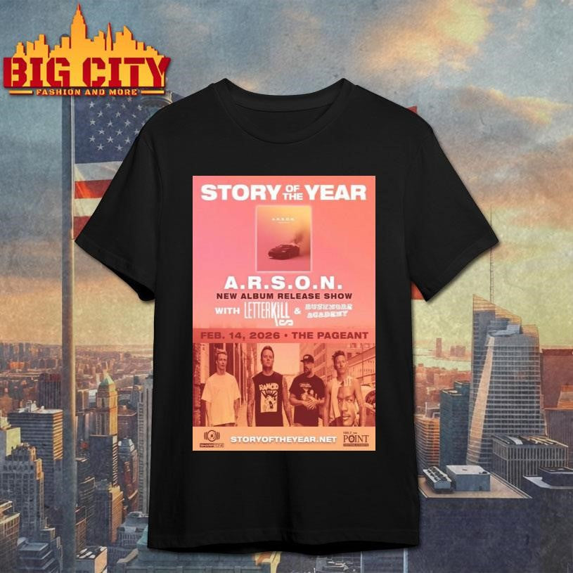 Story of the Year Feb 14 2026 Pageant St. Louis - Adult & Kids T-Shirts, Sweatshirts & Hoodies apparel design preview 1