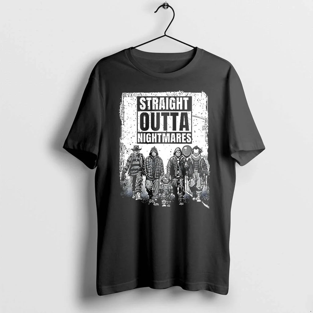 Straight Outta Nightmares Horror Halloween Scary - Adult & Kids T-Shirts, Sweatshirts & Hoodies apparel design preview 1