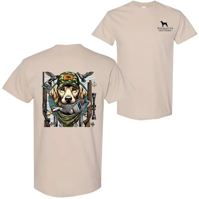Straight Up Southern Duck Hunting Camo DRG Dog - Adult & Kids T-Shirts, Sweatshirts & Hoodies apparel design preview 1