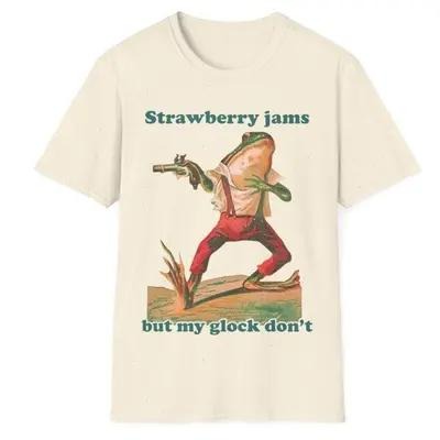 Strawberry Jams But My Glock Don'T Her Him - Adult & Kids T-Shirts, Sweatshirts & Hoodies apparel design preview 1