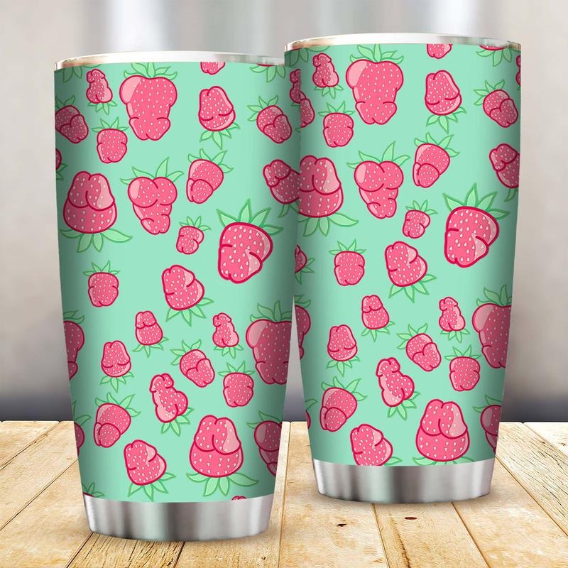 Strawberry Peens Pattern Tumbler 20 Oz 30 Drinkware - Adult & Kids T-Shirts, Sweatshirts & Hoodies apparel design preview 1