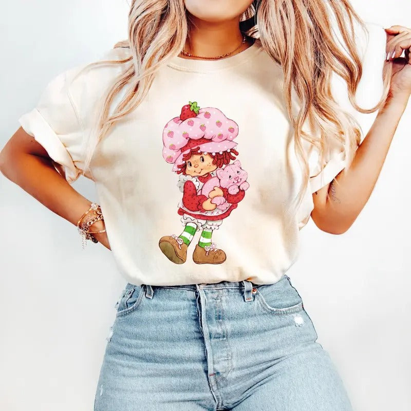 Strawberry Shortcake Custard 71 Y2k Streetwear - Adult & Kids T-Shirts, Sweatshirts & Hoodies apparel design preview 1