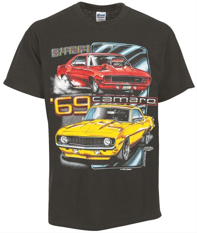 Street Smart 1969 Camaro Vintage Hot Rod Muscle Car - Adult & Kids T-Shirts, Sweatshirts & Hoodies apparel design preview 1