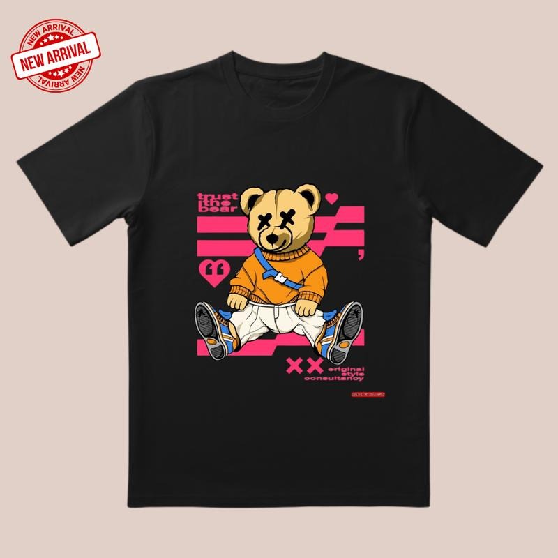 'Peachy Bear' Fleece 3D Cut Orange White Clash All - Adult & Kids T-Shirts, Sweatshirts & Hoodies apparel design preview 1