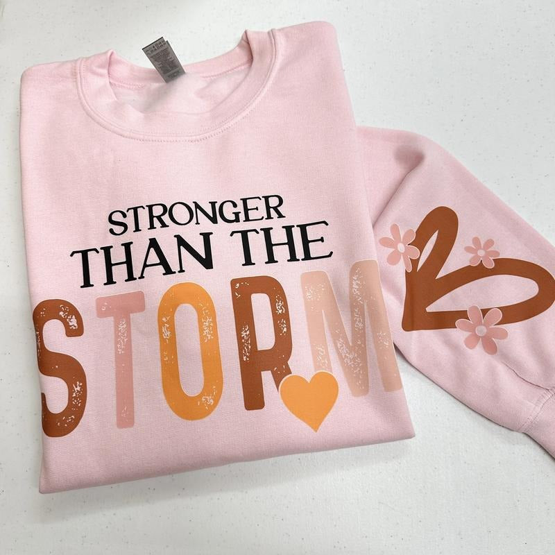 Stronger Than Storm Gildan LIGHT PINK - Adult & Kids T-Shirts, Sweatshirts & Hoodies apparel design preview 1