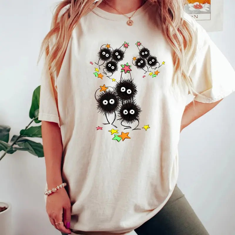 Studio Ghibli Soot Sprites Susuwatari Anime Fan - Adult & Kids T-Shirts, Sweatshirts & Hoodies apparel design preview 1