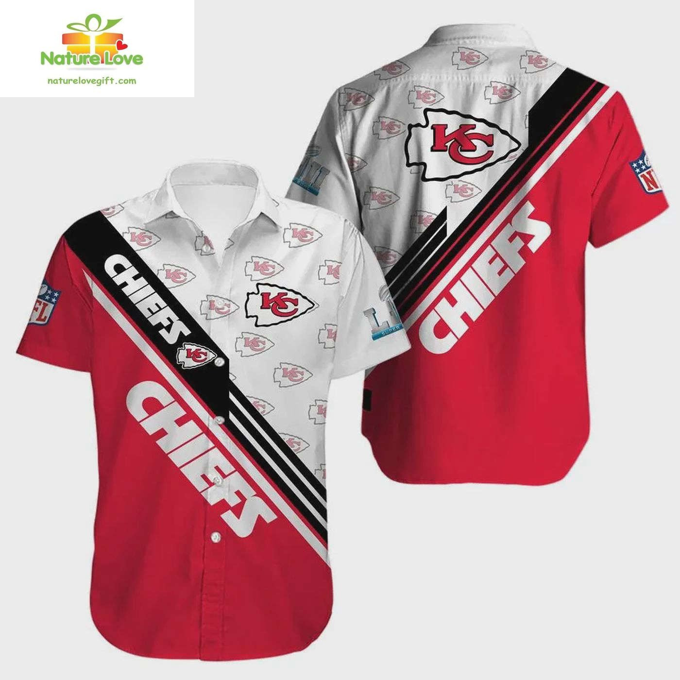 Kansas City Chiefs Hawaiian Football Team Spirit - Adult & Kids T-Shirts, Sweatshirts & Hoodies apparel design preview 1