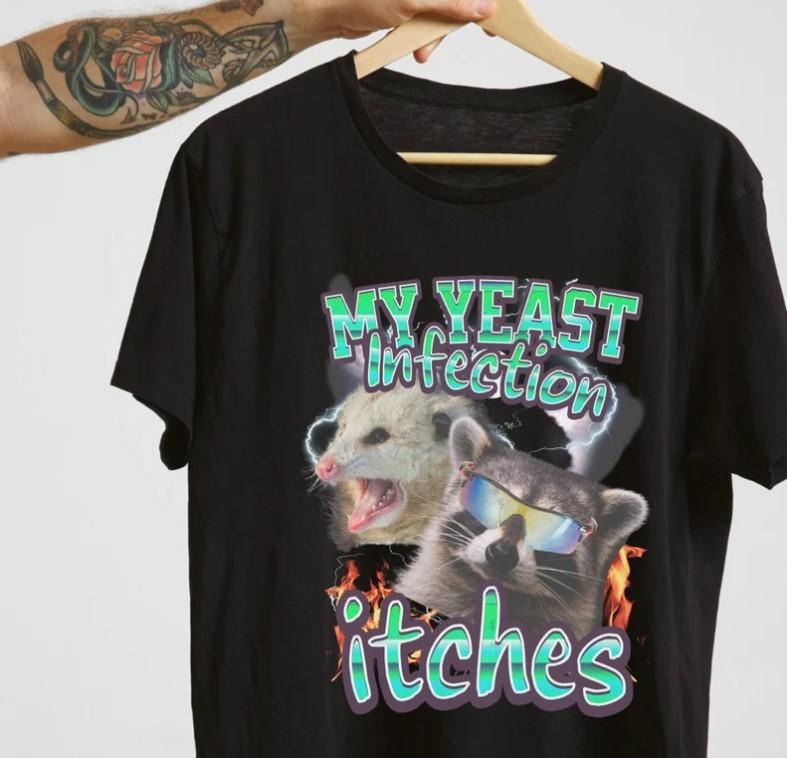 My Yeast Infection Itches Funny Teen Meme - Adult & Kids T-Shirts, Sweatshirts & Hoodies apparel design preview 1