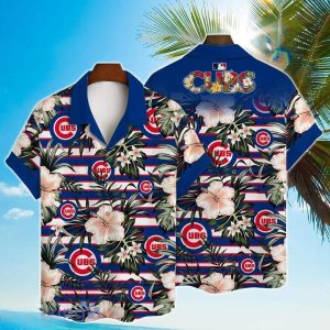 Summer Aloha MLB Chicago Cubs Hawaiian Hibiscus - Adult & Kids T-Shirts, Sweatshirts & Hoodies apparel design preview 1