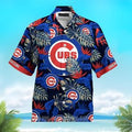Summer Aloha MLB Chicago Cubs Palm Leaves Pattern - Adult & Kids T-Shirts, Sweatshirts & Hoodies apparel design preview 1