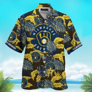 Summer Aloha MLB Milwaukee Brewers Hawaiian Tropical - Adult & Kids T-Shirts, Sweatshirts & Hoodies apparel design preview 1