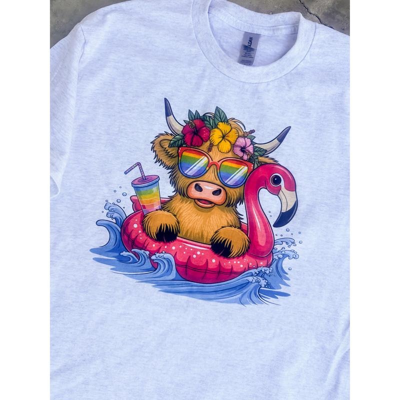 Summer Cow Top - Adult & Kids T-Shirts, Sweatshirts & Hoodies apparel design preview 1