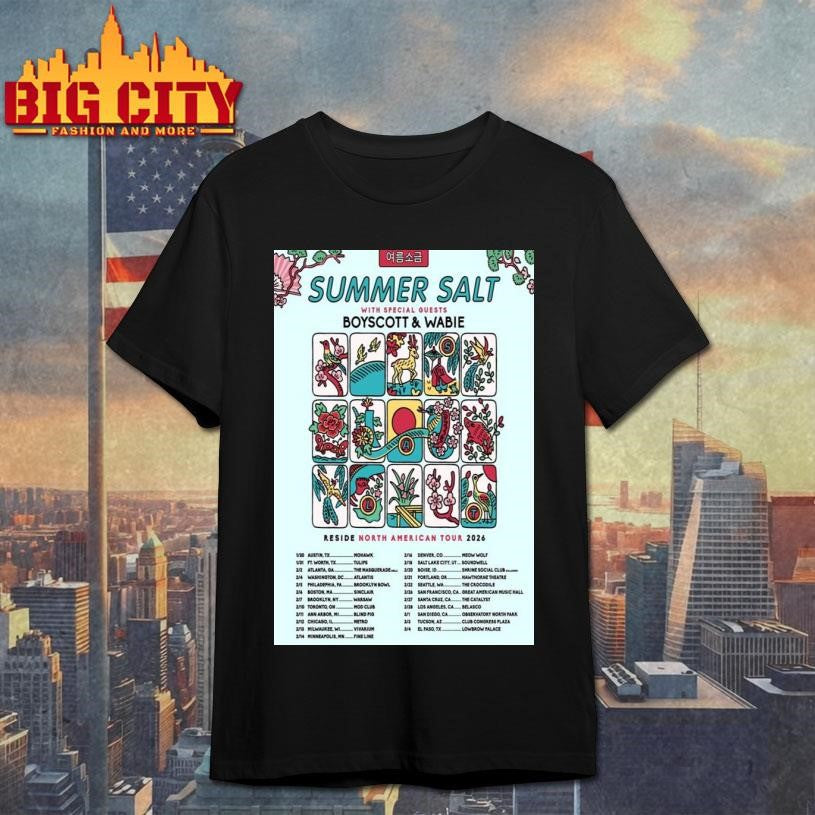 Summer Salt North America Reside Tour 2026 Poster - Adult & Kids T-Shirts, Sweatshirts & Hoodies apparel design preview 1