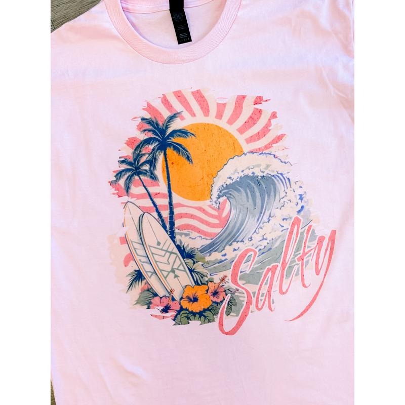 Summer Salty Top - Adult & Kids T-Shirts, Sweatshirts & Hoodies apparel design preview 1