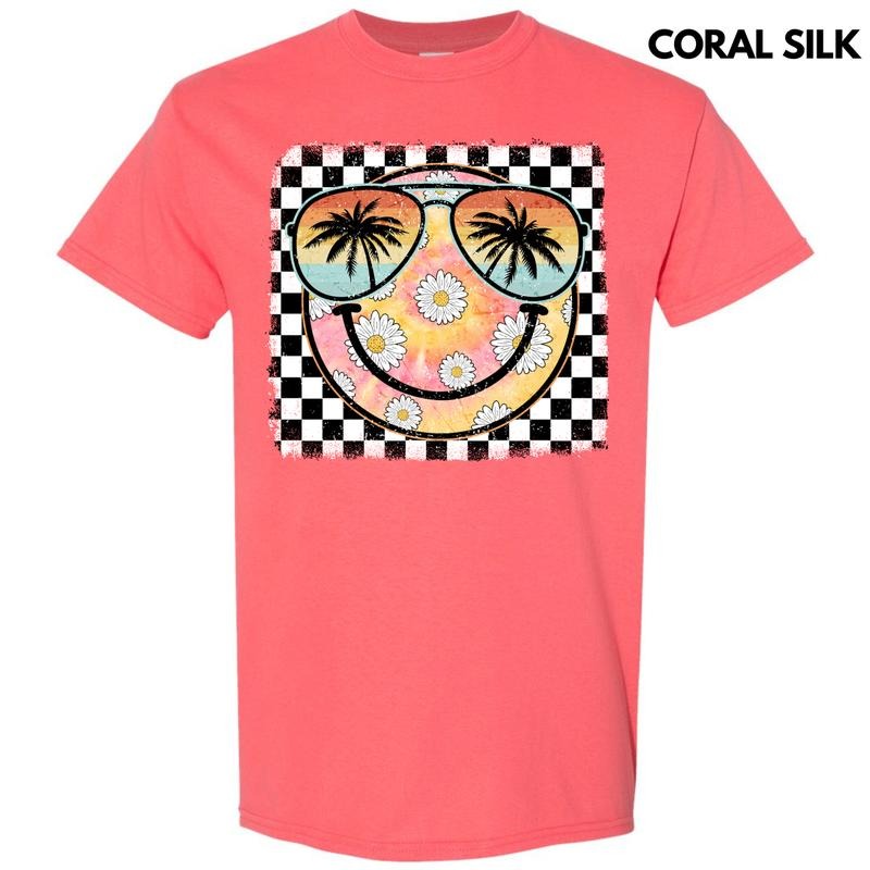 Summer Sunglasses Happy Face Gildan Short Sleeve - Adult & Kids T-Shirts, Sweatshirts & Hoodies apparel design preview 1