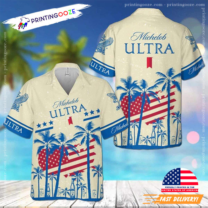 Summer Vibes Michelob Ultra Beer Hawaiian - Adult & Kids T-Shirts, Sweatshirts & Hoodies apparel design preview 1