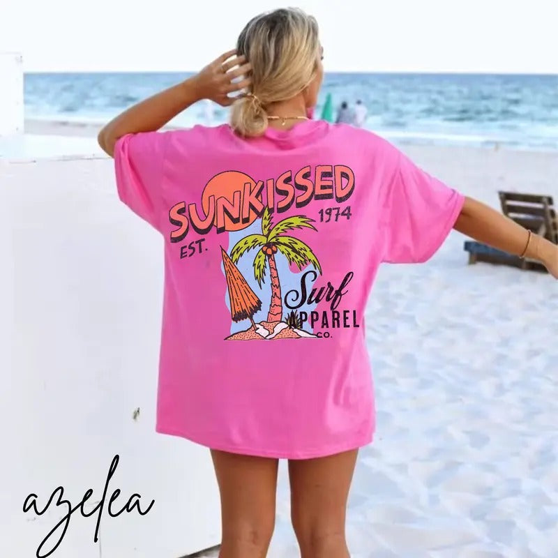 Sunkissed Beach Coconut Girl Clothes Summer Surf Ts - Adult & Kids T-Shirts, Sweatshirts & Hoodies apparel design preview 1