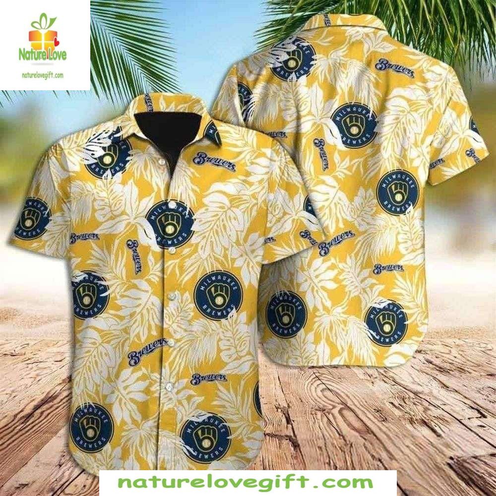 Hawaiian Bright Yellow MLB Baseball Apparel Sunny - Adult & Kids T-Shirts, Sweatshirts & Hoodies apparel design preview 1