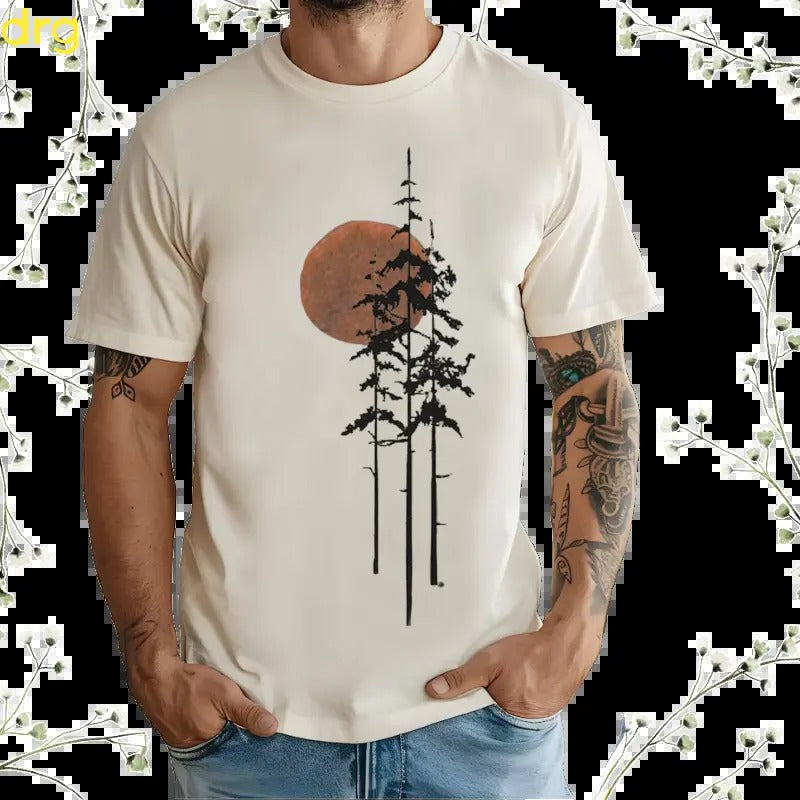 Sunrise Nature Forest Camping Outdoors Environmental - Adult & Kids T-Shirts, Sweatshirts & Hoodies apparel design preview 1
