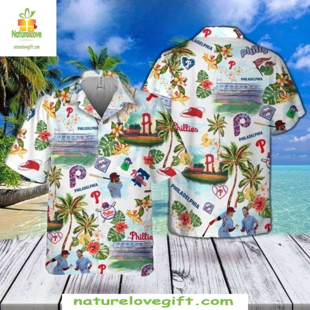 Philadelphia Phillies Hawaiian Sunset Citizens Bank - Adult & Kids T-Shirts, Sweatshirts & Hoodies apparel design preview 1