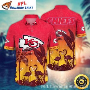 Sunset Flamingo Spectacle KC Chiefs Aloha - Adult & Kids T-Shirts, Sweatshirts & Hoodies apparel design preview 1