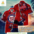 Washington Nationals Hawaiian Custom MLB Baseball - Adult & Kids T-Shirts, Sweatshirts & Hoodies apparel design preview 1