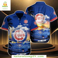 Chicago Cubs Hawaiian Customizable Sunset Palms - Adult & Kids T-Shirts, Sweatshirts & Hoodies apparel design preview 1