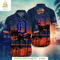 Detroit Tigers Hawaiian Sunset Palms MLB Baseball - Adult & Kids T-Shirts, Sweatshirts & Hoodies apparel design preview 1