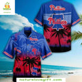 Philadelphia Phillies Hawaiian Tropical Sunset Palms - Adult & Kids T-Shirts, Sweatshirts & Hoodies apparel design preview 1